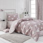 L'essentiel linge de maison Herz - Juego de funda de edredón individual Dusty Rose